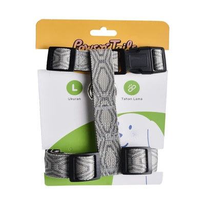 Gambar Paws N Tail Ukuran L Harness Anjing Denim - Abu-Abu