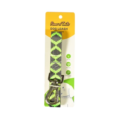 Gambar Paws N Tail 120 cm Tali Anjing Rhombus Large 25Mm - Hijau
