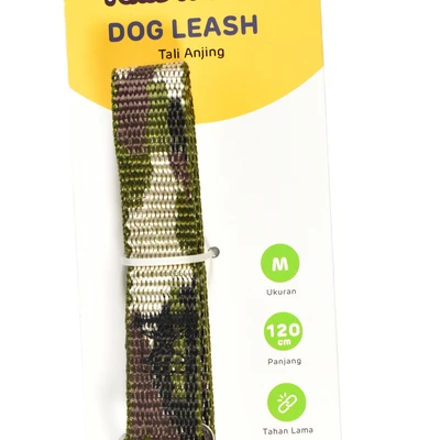 Gambar Paws N Tail 120 cm Tali Anjing Army Medium 20Mm - Hijau