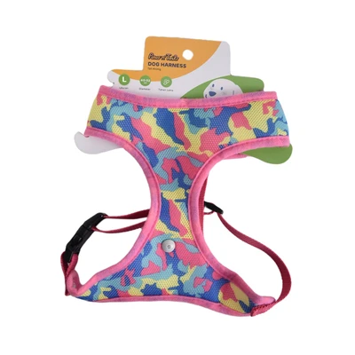Gambar Paws N Tail Ukuran L Harness Anjing Rainbow Army - Pink