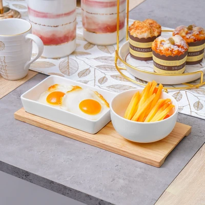 Gambar Appetite Set 2 Pcs Dip Bowl Dengan Nampan - Putih