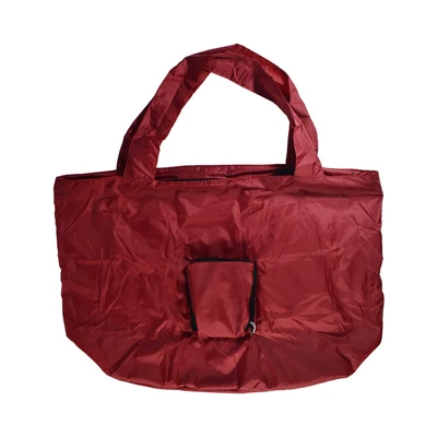 Gambar Passport Totebag Nylon Dengan Saku Ukuran M - Merah