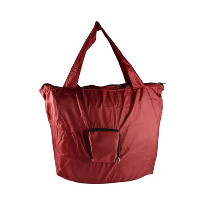 Gambar Passport Totebag Nylon Dengan Saku Ukuran M - Merah