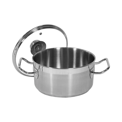 Gambar Culinart Panci Casserole Tutup Kaca Stainless Steel Coating 20 cm - Silver