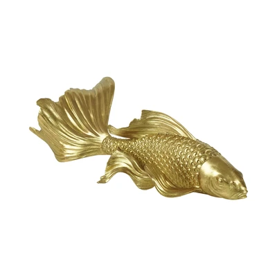 Gambar Informa Patung Miniatur Ikan Koi 10 cm A1 - Gold