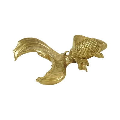 Gambar Informa Patung Miniatur Ikan Koi 10 cm A1 - Gold
