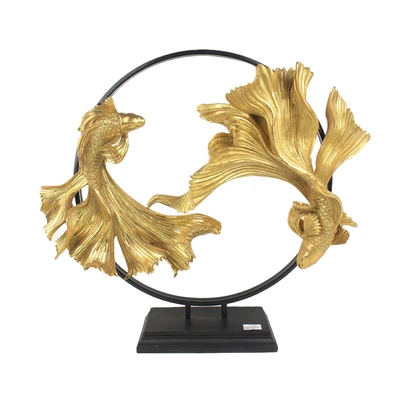 Gambar Informa Patung Miniatur Ikan Koi Lucky 58 cm - Gold