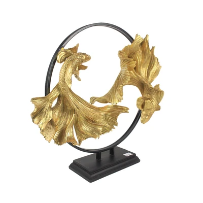 Gambar Informa Patung Miniatur Ikan Koi Lucky 58 cm - Gold