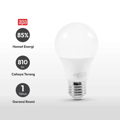 Gambar APA Bohlam LED 9 Watt 810 Lumen Cool Daylight E27 - Putih