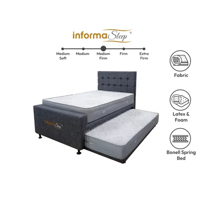 Gambar Informa Sleep 120x200 cm Buffel Kasur 4 In 1 - Abu-Abu