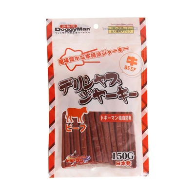 Gambar DoggyMan Camilan Anjing Beef Jerky 150 gr