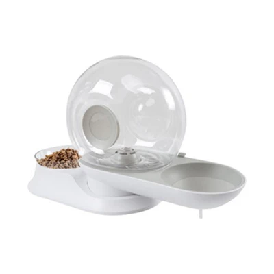 Gambar M-Pets Dispenser Air Dan Tempat Makan Bentuk Siput Untuk Hewan