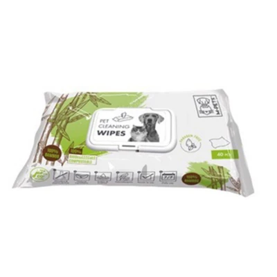 Gambar M-Pets Tisu Basah Pembersih Anjing & Kucing Bambu 15x20 cm - Hijau