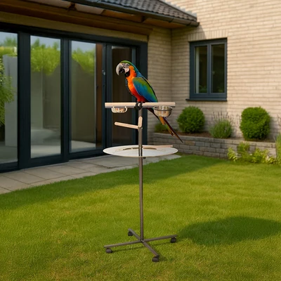 Gambar Cavea 60x60x112 cm Tiang Burung Parrot