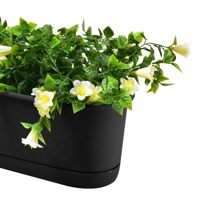 Gambar Clover Pot Bunga Slim - Hitam