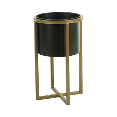 Gambar Informa Pot Dengan Stand 16x16x27.5 cm - Hitam/Gold