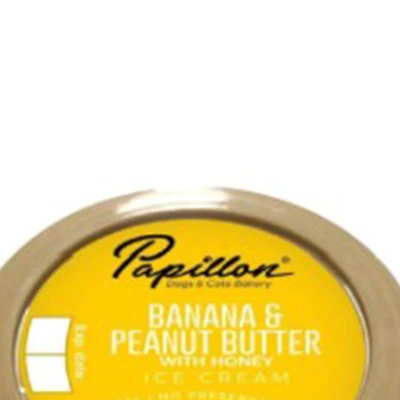 Gambar Papillon Camilan Anjing Ice Cream Banana Peanut Butter & Honey 147 ml