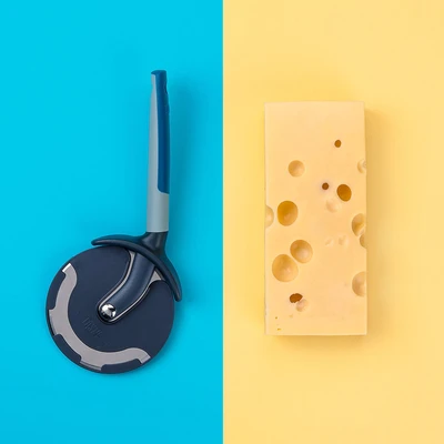 Gambar Tasty Pisau Roda Pemotong Pizza - Biru Navy