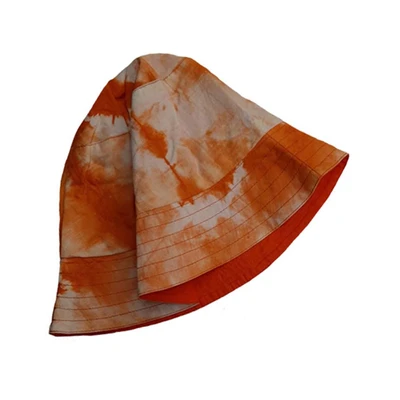 Gambar Pendopo Set Topi Bucket Dengan Masker Shibori 25x20 cm - Orange