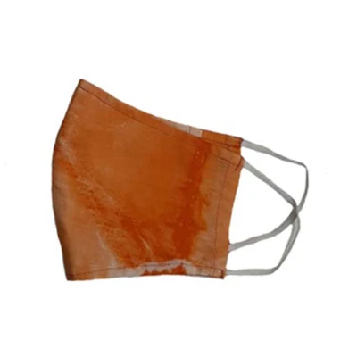 Gambar Pendopo Set Topi Bucket Dengan Masker Shibori 25x20 cm - Orange