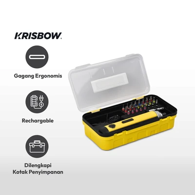Gambar Krisbow Obeng Cordless 4V Straight Ircs4