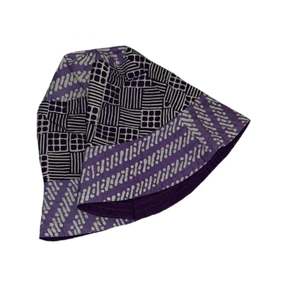 Gambar Pendopo Set Topi Bucket Dengan Masker Batik 25x20 cm - Ungu