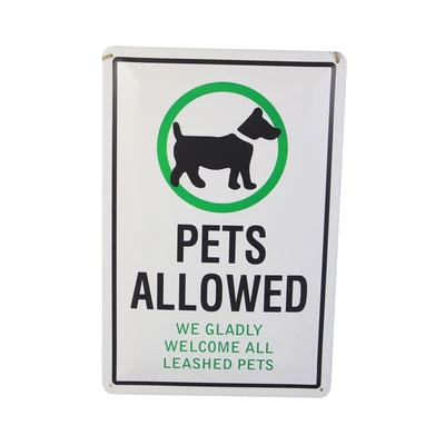 Gambar Krisbow Sign Label Pets Allowed 30x20 cm