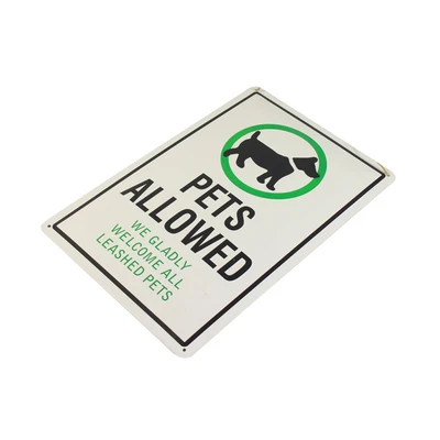 Gambar Krisbow Sign Label Pets Allowed 30x20 cm