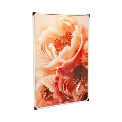 Gambar Informa Lukisan Kanvas Handmade & Print Peony 100x150 cm - Mix