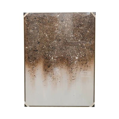 Gambar Informa Lukisan Kanvas Handmade Oil Paint Lux Gold 120x160 cm - Mix