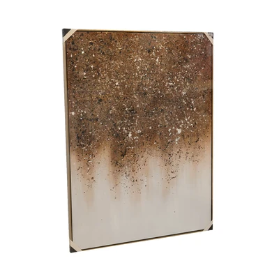 Gambar Informa Lukisan Kanvas Handmade Oil Paint Lux Gold 120x160 cm - Mix
