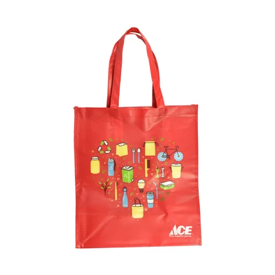 Gambar Ace Tas Belanja Plastik Ukuran L - Merah