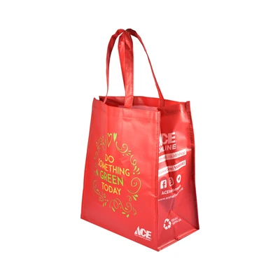 Gambar Ace Tas Belanja Plastik Ukuran L - Merah