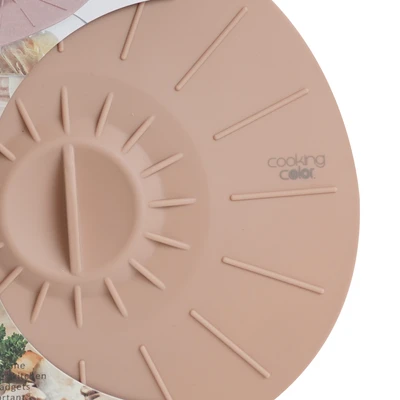 Gambar Cooking Color Prun Tutup Panci Silikon 20 cm - Cokelat