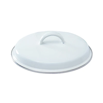 Gambar Kichero Panci Saucepot Enamel Kukuruyuk Non-Stick Coating 16 cm - Putih