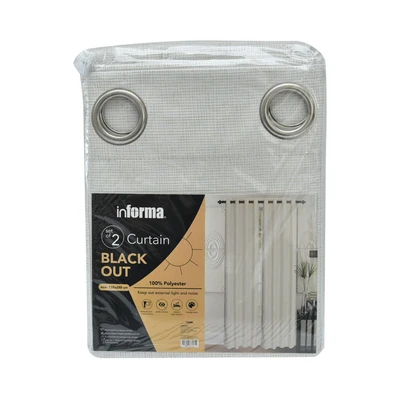 Gambar Informa Gorden Blackout 135x250 cm Set 2 pcs SX-1D NAT- Krem