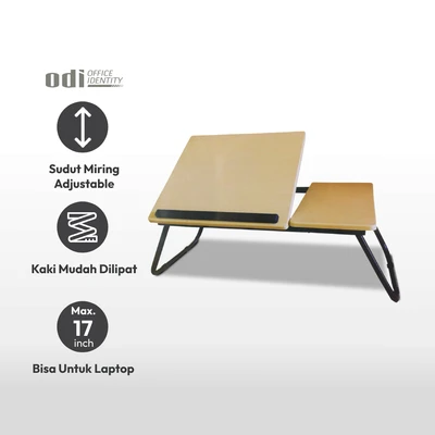 Gambar Odi Meja Laptop Lipat Dengan Mouse Pad - Cokelat