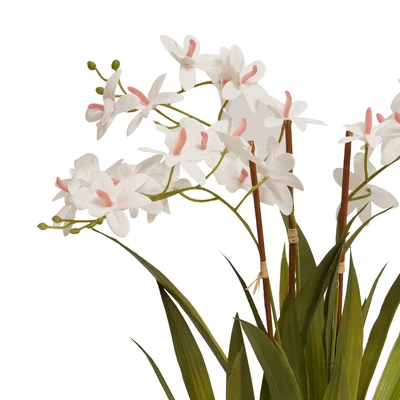 Gambar Informa Bunga Artifisial Orchid Dengan Pot 13.5x13.5x60 cm - Putih