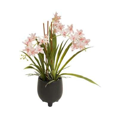 Gambar Informa Bunga Artifisial Orchid Dengan Pot 13.5x13.5x60 cm - Pink