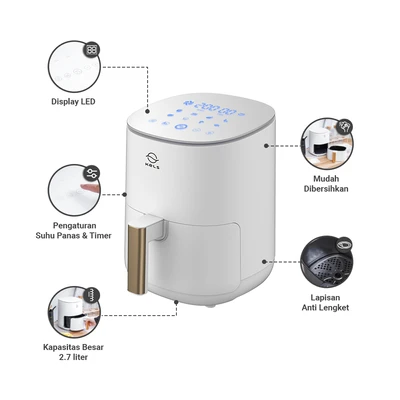 Gambar Kels 2.7 Ltr Belva Air Fryer - Putih