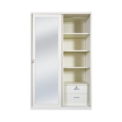Gambar Masterspace Lemari Pakaian 2 Pintu Geser 122x55x195 cm - Putih