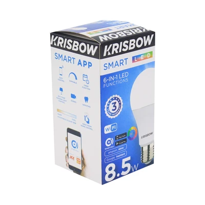 Gambar Krisbow Smart Bohlam Led 8.5 Watt Rgbcw - Multi Color