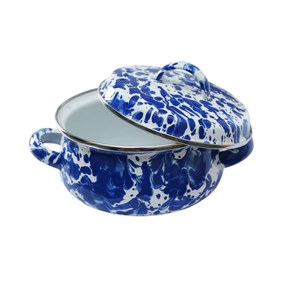 Gambar Kichero Panci Mini Swrill Non-Stick Coating 14 cm - Biru