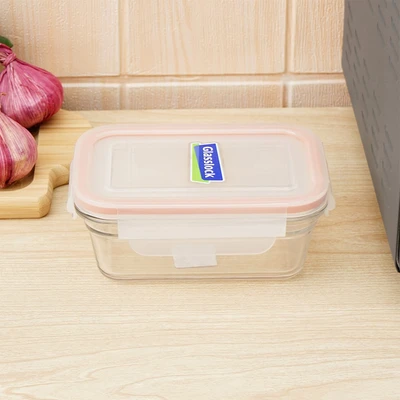 Gambar Glasslock Wadah Makanan Oven Ring Taper Rectangle 480 ml - Oranye