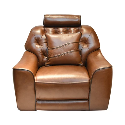 Gambar Cheers Malaga Set Sofa Recliner Sudut Kulit - Cokelat