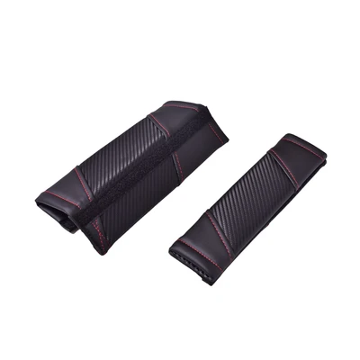 Gambar Set 2 Pcs Sarung Seat Belt - Hitam/merah