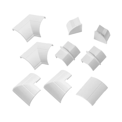 Gambar D - Line Pipa Pelindung Kabel 22x22 mm Set 9 pcs - Putih