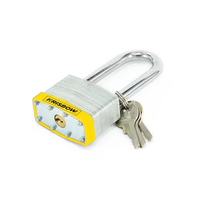Gambar Krisbow Gembok Laminasi Long Shackle Trsp50L - Silver