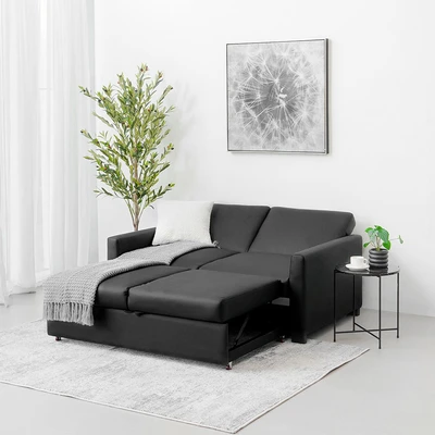 Gambar Informa Maine Sofa Bed Kulit - Hitam