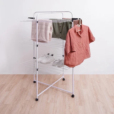 Gambar Stora Jemuran Baju 3 Tingkat 70x65x135 cm - Putih